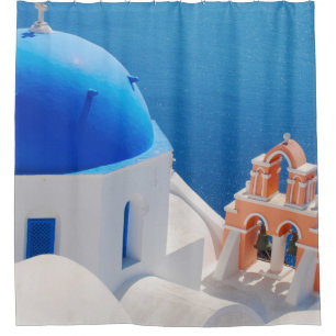Greek Island Santorini Shower Curtain