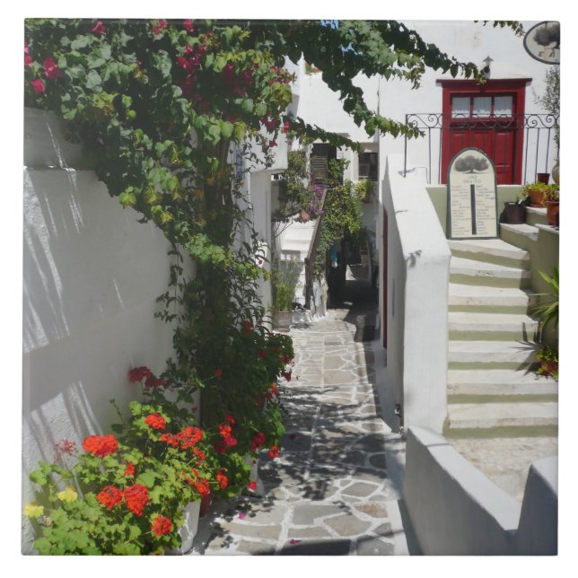 Greek Island Street Tile (Front)