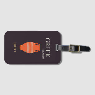 Greek Islands, Greece, Travel, Preppy Luggage Tag