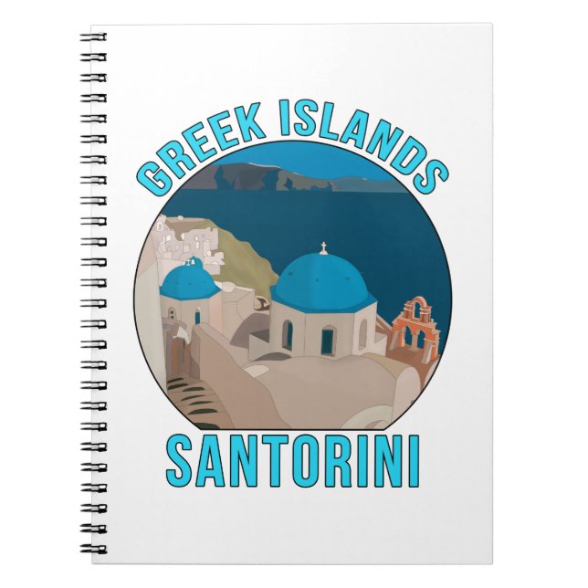 Greek Islands Santorini Notebook (Front)