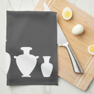 Greek Italian Style Ancient Jars Pots Tea Towel