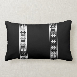 Greek Key Black & White Lumbar Cushion