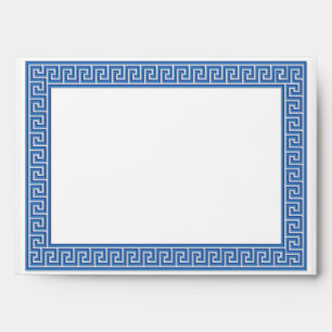 Greek Key Blue envelopes