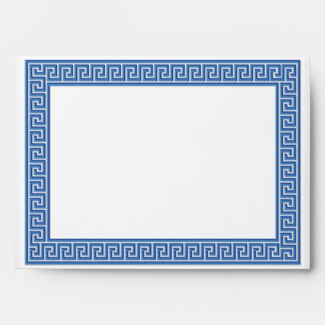 Greek Key Blue envelopes (Front)