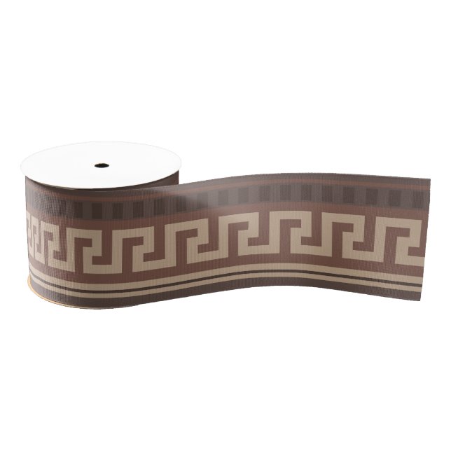 Greek key border grosgrain ribbon (Spool)