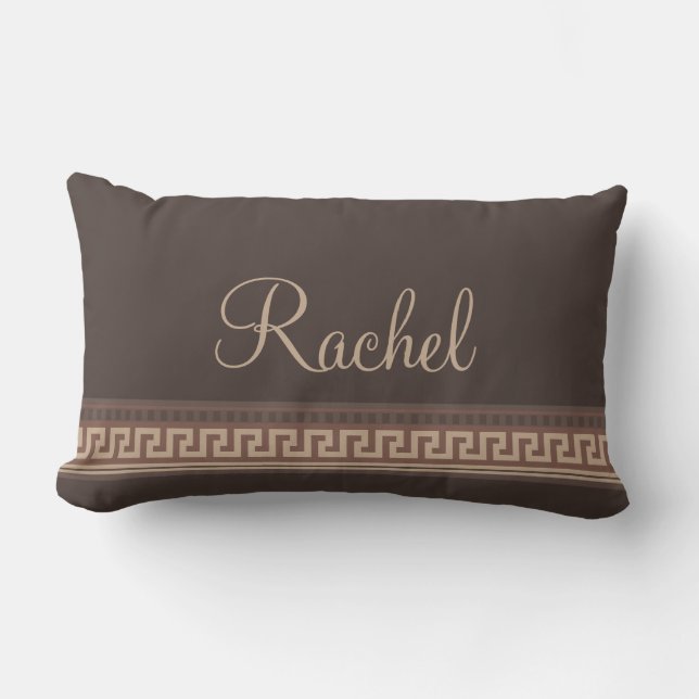 Greek key border lumbar cushion (Front)