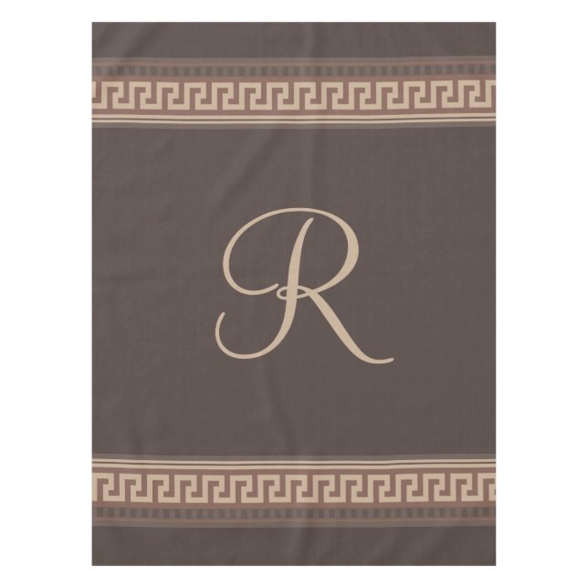Greek key border tablecloth (Front)