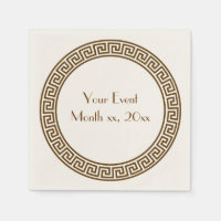 Greek Key Design Napkins