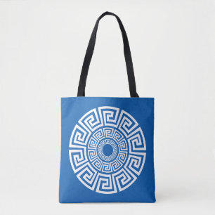 Greek Key Design Tote Bag