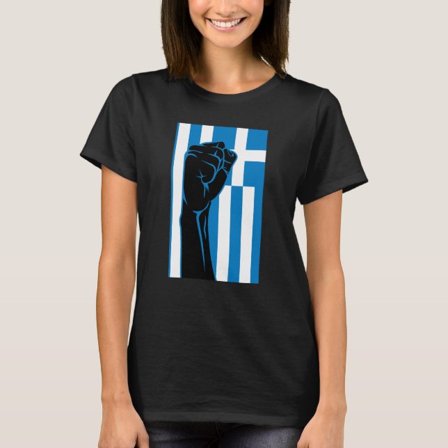 Greek Key Greek Pride OPA Hellas Greece Greek Flag T-Shirt (Front)