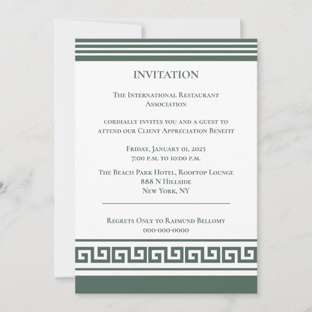 Greek Key Invitation (Front)