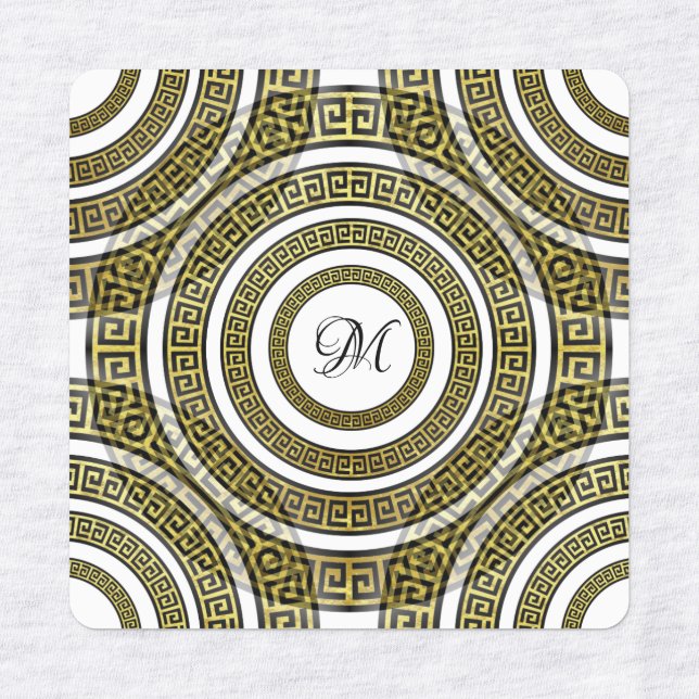 Greek Key Meander in Geometric Symmetry Monogram (Design 1)