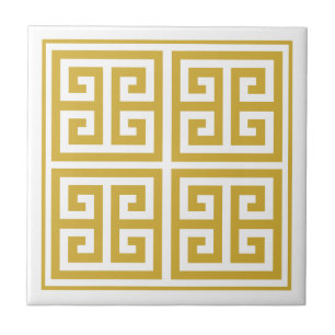 Greek Key (Meander) Pattern Ceramic Tile