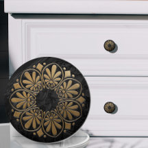 Greek Key Ornament - Black and Gold