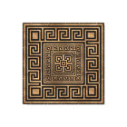 Greek Key Ornament - Greek Meander -Black on gold