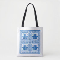 Greek Key Pattern Blue And White