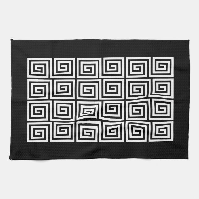 Greek Key Pattern Tea Towel (Horizontal)