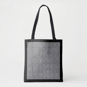 Greek Key Pattern Tote Bag