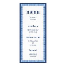 Greek Key Wedding Menu
