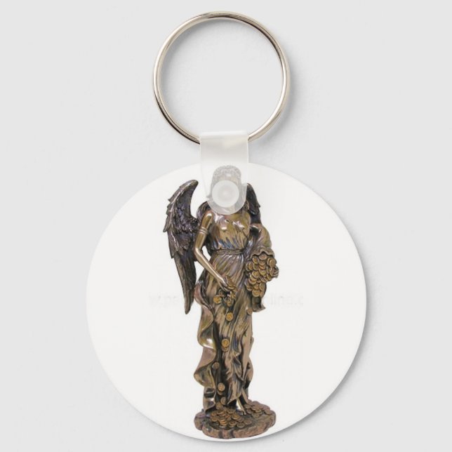 GREEK LADY FORTUNA STATUE KEY RING (Front)