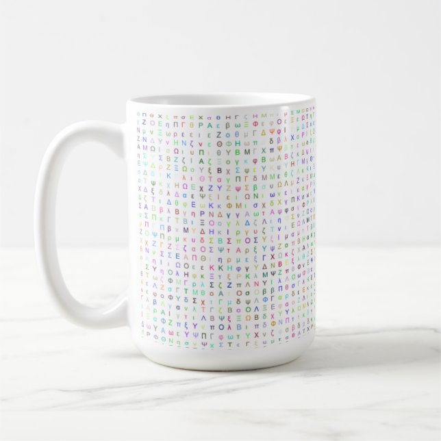 Greek Letters 15oz Mug (Left)
