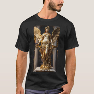Greek marble and gold statue of a goddess T-Shirt