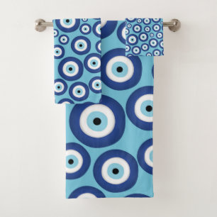 Greek Mati Mataki - Matiasma Evil Eye Pattern #2 Bath Towel Set