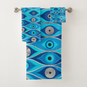 Greek Mati Mataki - Matiasma Evil Eye Pattern Bath Towel Set