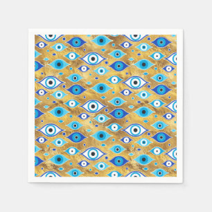 Greek Mati Mataki - Matiasma Evil Eye pattern Napkin