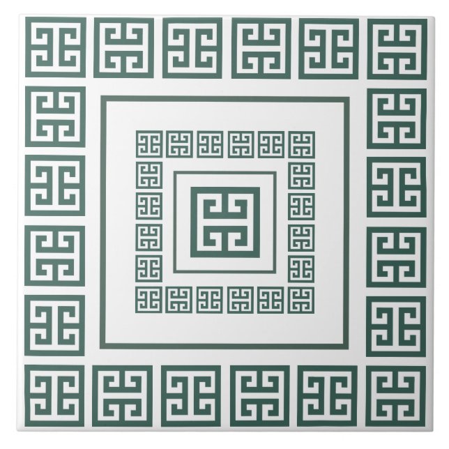 Greek Meander Ceramic Tile (Front)