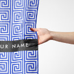 Greek Meander Key Blue, Your Name, Personalise Scarf<br><div class="desc">Elegant,  stylish and sophisticated Greek pattern in blue and white colour. Modern and trendy gift,  perfect for the Mediterranean lover in your life. Personalise by adding your name,  nickname,  monogram or initials.</div>