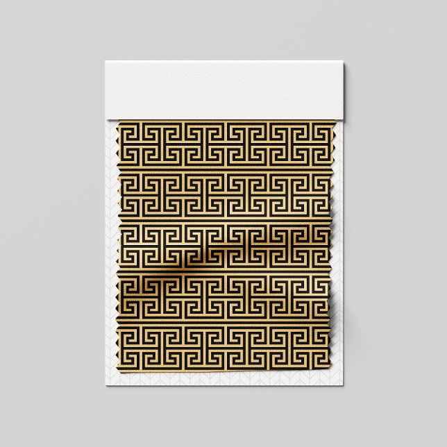 Greek Meander Key Square H Pattern Brown Fabric (Creator Uploaded)