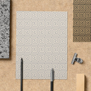 Greek Meander Key Squares Pattern Brown Flyer