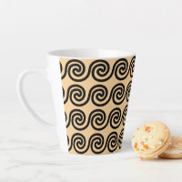 Greek Meander Key Waves Pattern Brown