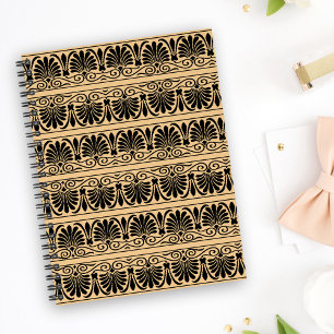 Greek Mediterranean Arabesque Pattern Brown Planner
