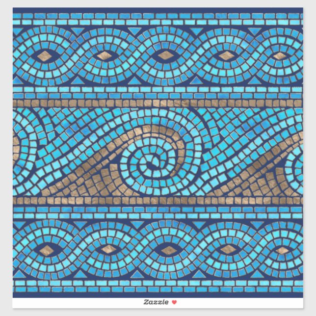 Greek Mosaic Tile Ornament (Sheet)