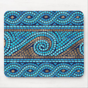 Greek Mosaic Tile Ornament Mouse Pad