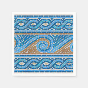 Greek Mosaic Tile Ornament Napkin