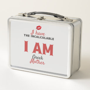 Greek Mother Funny design    Clipboard Metal Lunch Box