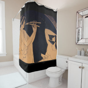 greek muse corrected shower curtain