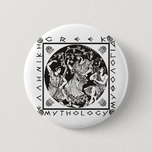 Greek Mythology - Black 6 Cm Round Badge
