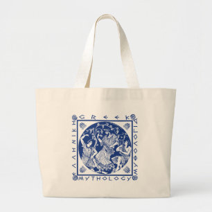 Greek Mythology - Blue Large Tote Bag