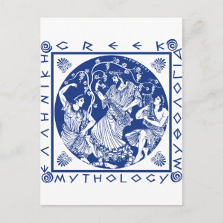 Greek Mythology - Blue Postcard