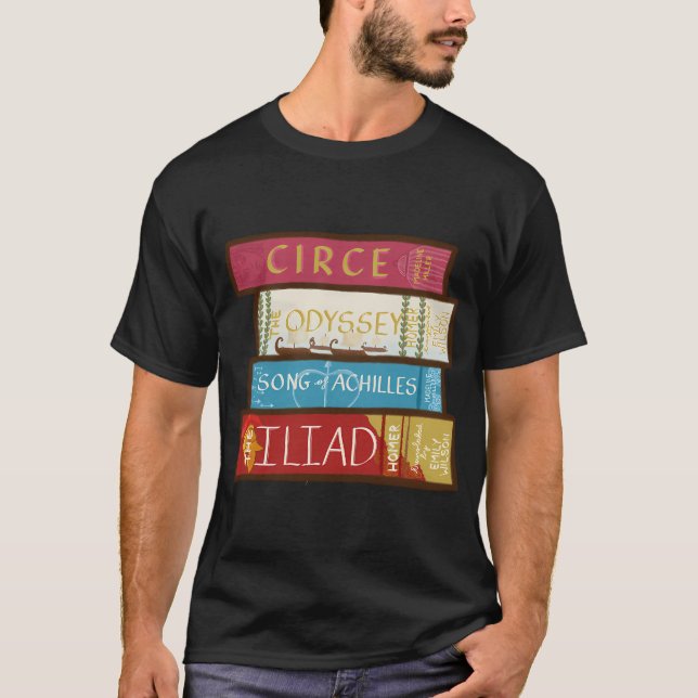 Greek Mythology Bookstack T-Shirt (Front)