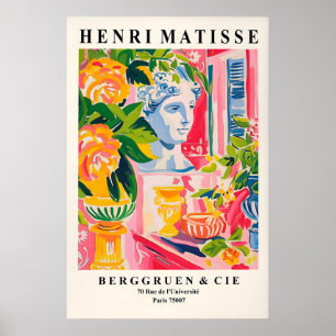 Greek mythology decor, Matisse wall art, Pink Poster