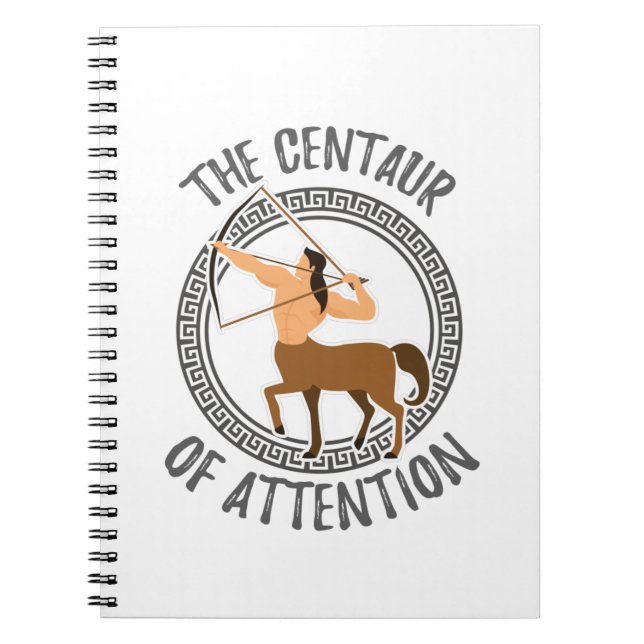Greek Mythology Gift Centaur of Attention Gift Notebook (Front)