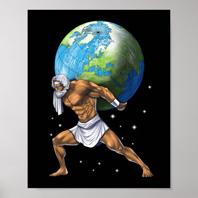 Greek Mythology God Atlas Poster (Front)