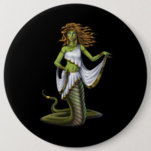 Greek Mythology Goddess Medusa 6 Cm Round Badge