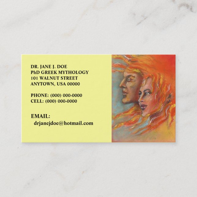 Greek Mythology Gods NETWORKING BUSINESS CARDS (Front)