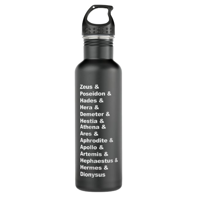 Greek Mythology Gods Pantheon List of Demigod Name 710 Ml Water Bottle (Front)